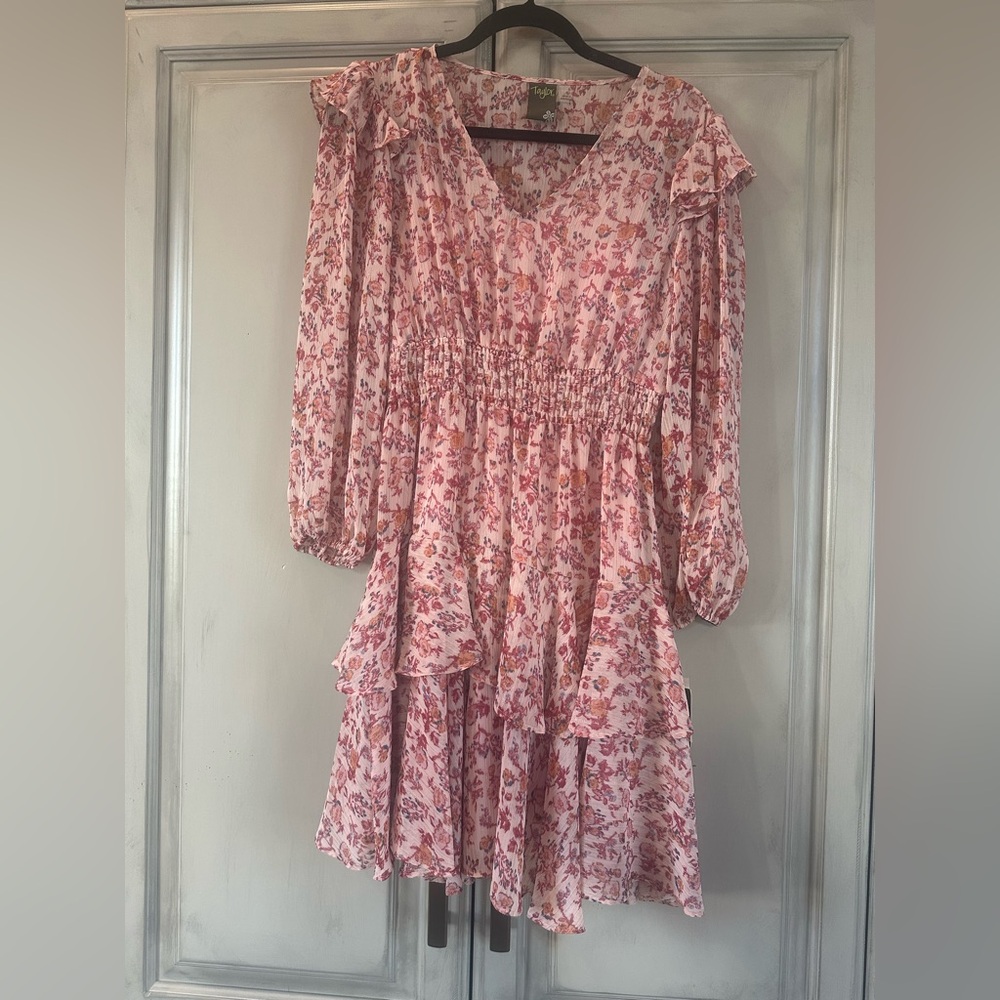 Floral Pink Ruffle Dress - Picture 2 of 5